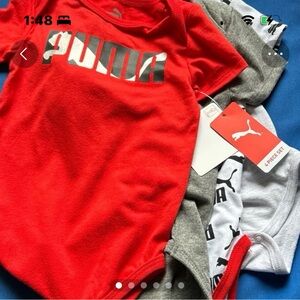 4 Piece Baby Boy Puma Body Suits.